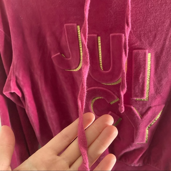 Juicy Couture Embossed Velour Hooded Pullover - Picture 4 of 4